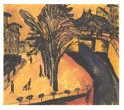 Ernst Ludwig Kirchner Gelbes Engelufer (heute: Engeldamm) in Berlin oil